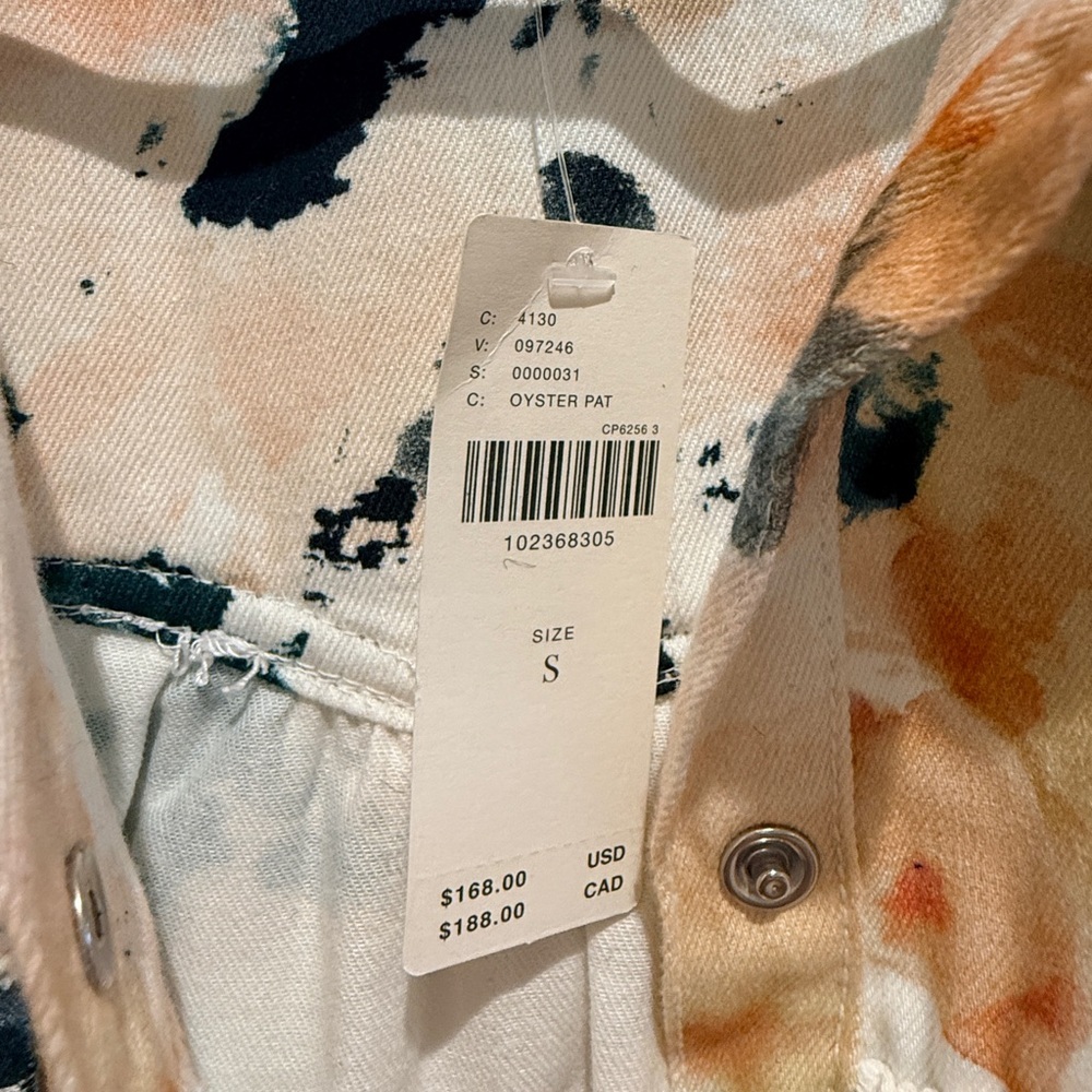 NWT Anthropologie Pilcro Small Long-Sleeve Ruffled Denim Mini Shirt Dress - Picture 13 of 13
